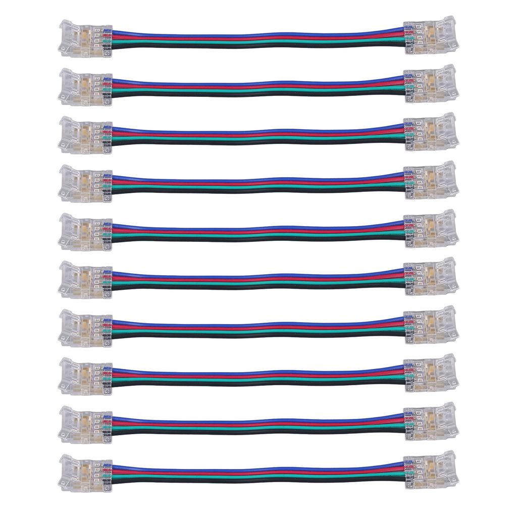 10 шт. комплект соединителей для светодиодной ленты 4Pin 10 мм быстрое соединение с сильной совместимостью светодиодная лента