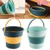 5/10L Silicone Bucket for Fishing Folding Bucket Car Wash Outdoor Fishing Supplies Square Bathroom Kitchen Camp Bucket