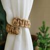 Vintage Hemp Rope Curtain Buckle Clip Tie Back Curtain Strap Hand Woven Twist Knotted Curtain Holder Tieback Home Decoration