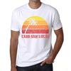 Men’s Vintage Tee Shirt Graphic T Shirt Cabo SAN Lucas Sunset White
