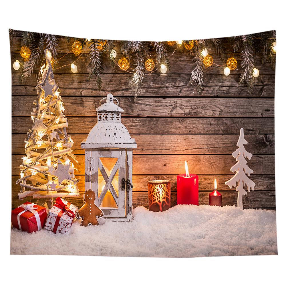 Christmas Decoration Tapestry Snowflake Santa Claus Room Decoration Fireplace Tapestry Gift Christmas Wall Decoration Home