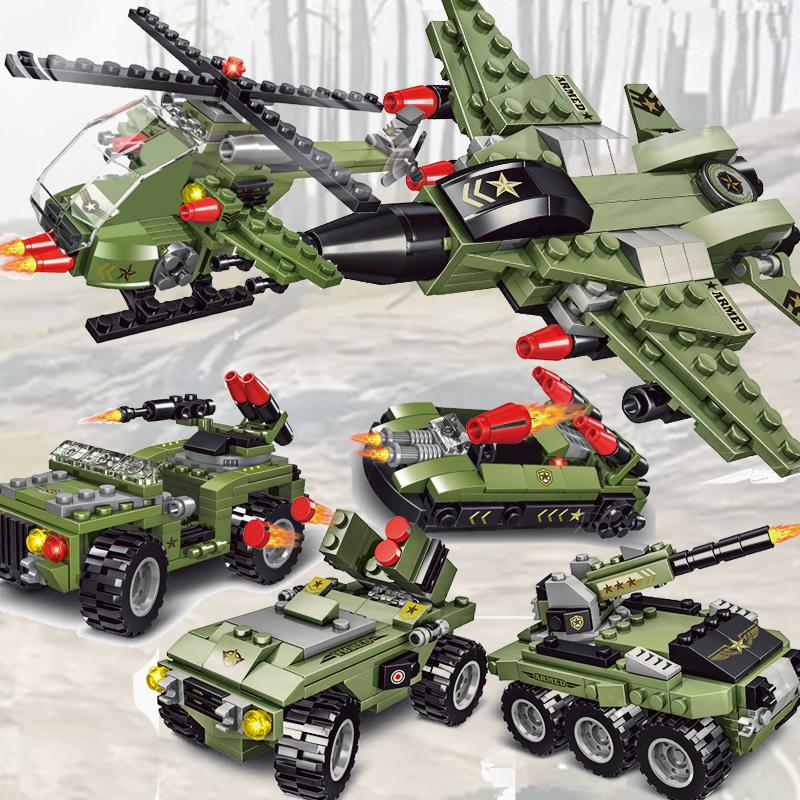 Domibro Military Building Blocks WW2 Tank Army Bricks Toys for Boys Birthday Gift