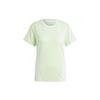 Three Stripe Color Block Round Neck Short Sleeve T-Shirt Women Tops Green IW8786