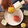 Adorable Tiger Mooncake Mold Set with 2 Stamps Perfect for DIY Cookies Pastry,Ideal for Mid Autumn Festival Home Baking Durable Plastic Kitchen Gadget