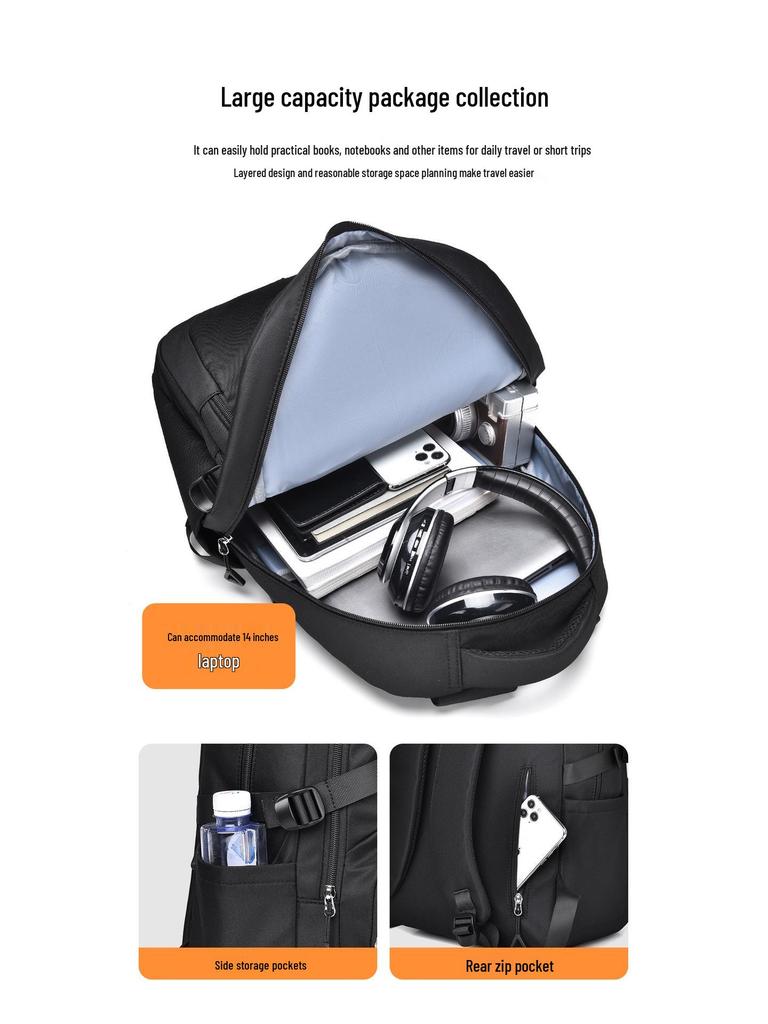 Korean Style Large Capacity Student Backpack - Simple Design for Junior High and College Students