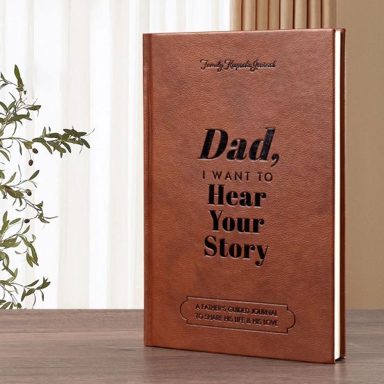 Dad I Want To Hear Your Story Journal Soft-Touch Faux Leather Notebook