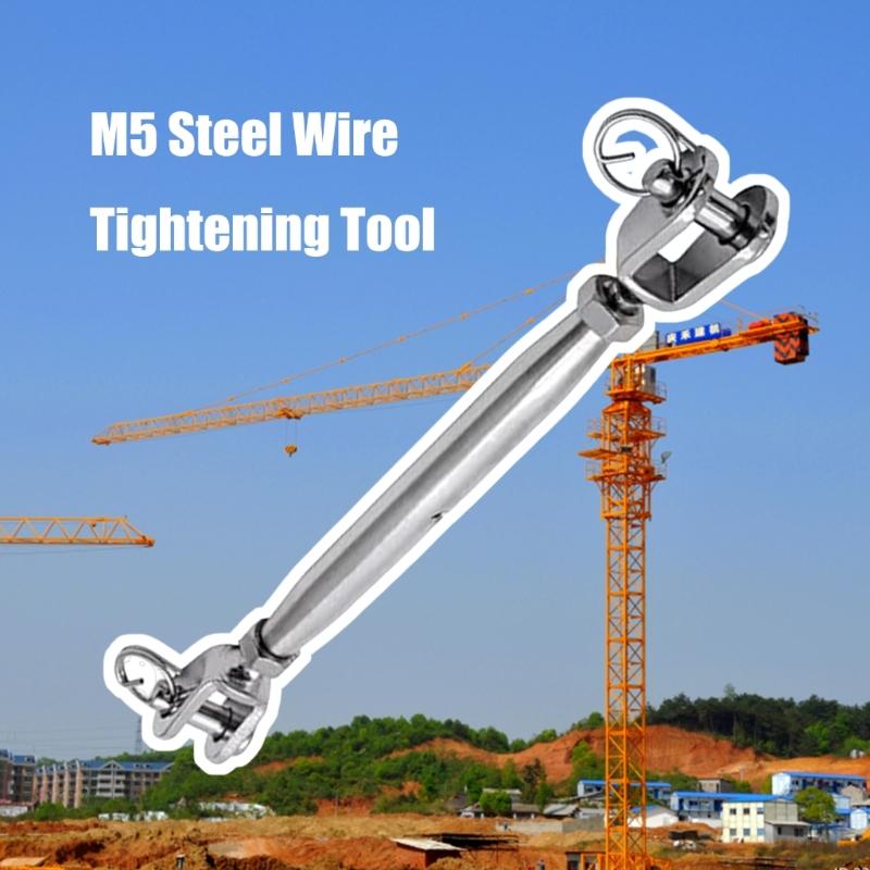 5PCS 304 Stainless Steel Rigging Screws Jaw and Jaw Turnbuckles Tightening Hardware For Stage Lighting Tent Safety Rope