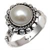 Real Pearl Gemstone Handmade Silver Jewelry  "7"
