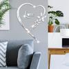 DIY Wall Art Heart Shape Mirror Wall Sticker, Self-Adhesive Love Heart Acrylic Mirror Wall Stickers Art Mural, Home Decor Heart Mirror Wall Decals