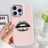 LZ18 Lips Kiss Soft Phone Case for Samsung S24 Ultra S23 Plus S21 FE A16 A54 A34 A05s A06 Infinix Hot 40 30i Lens Protection Shockproof Cover