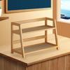 Desk Storage Organizer Double Layer Rack Display Shelf 2 Tier Home Decor Ladder for Tabletop Office