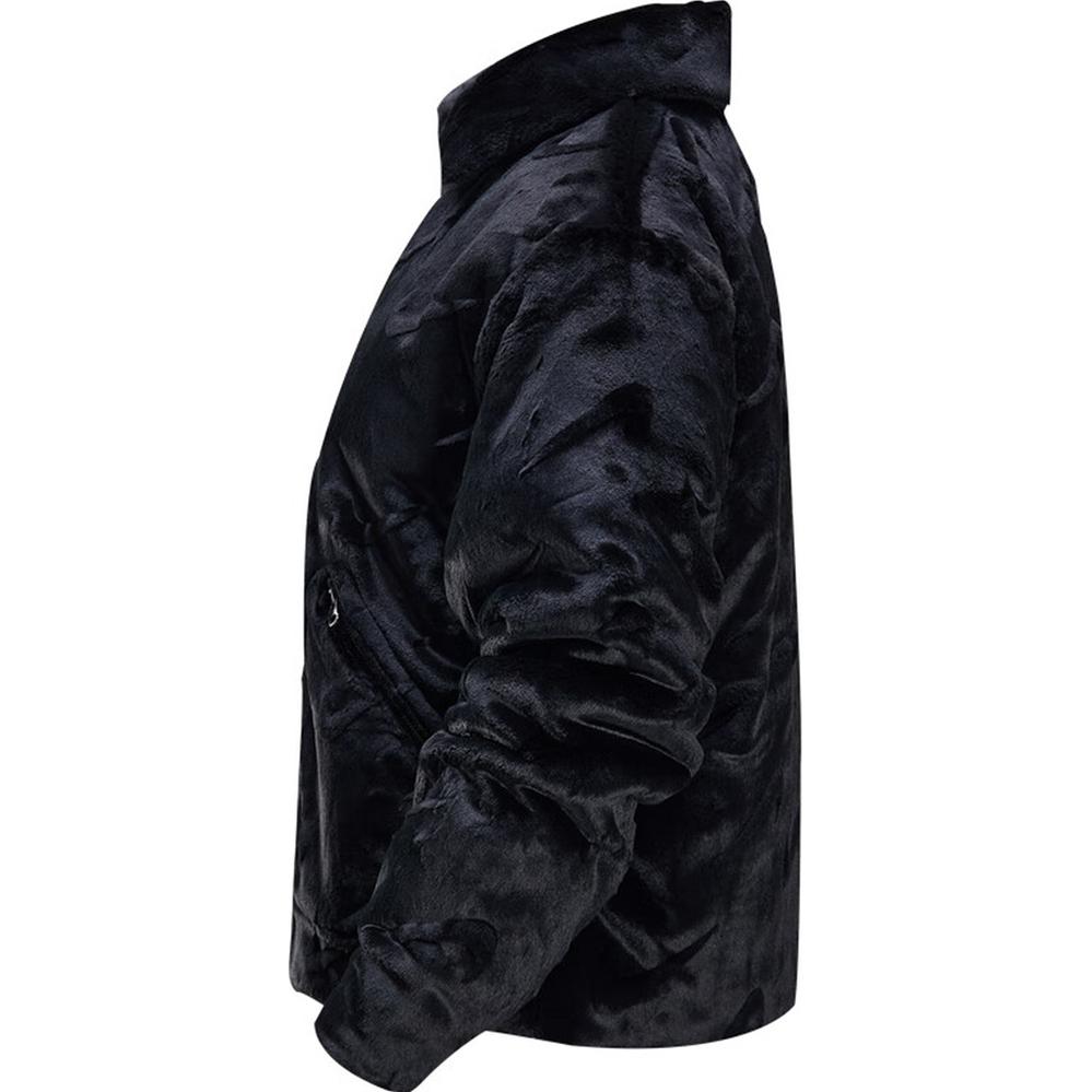 Nike FW24 Solid Color Loose Fit Zip-Up Long Sleeve Jacket Women Jackets Black FV8020-010