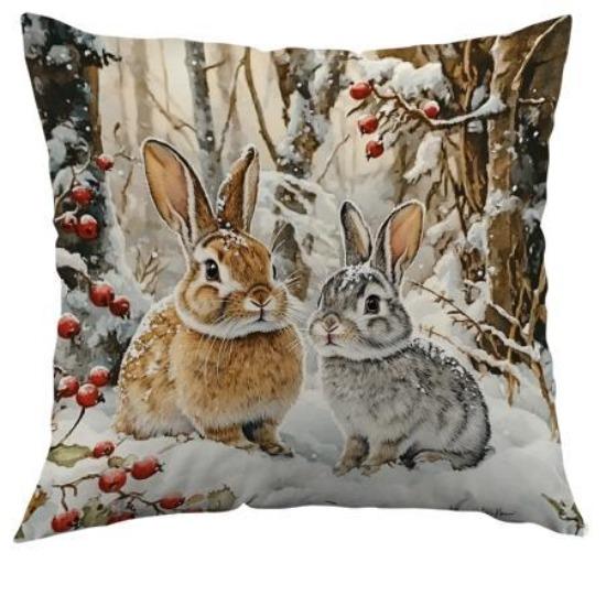 Christmas Pillowcase Living Room Polyester Printed Decorative Pillowcase Nordic Christmas Pillow