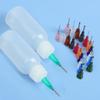 30ml/50ml Transparent Polyethylene Needle Dispenser Dispensing Bottle for Rosin Solder Flux Paste + 11 Needles Tools