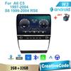 Android Car Radio For A6 C5 1997-2004 S6 1999-2004 RS6 2002-2006 With Button Knob Multimedia Player Navigation GPS Carplay 2+32GB