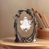 Cute Ghost Tree Swing Figurine - Resin Halloween Spooky Decoration for Home Windowsills & Dining Tables Perfect for Halloween
