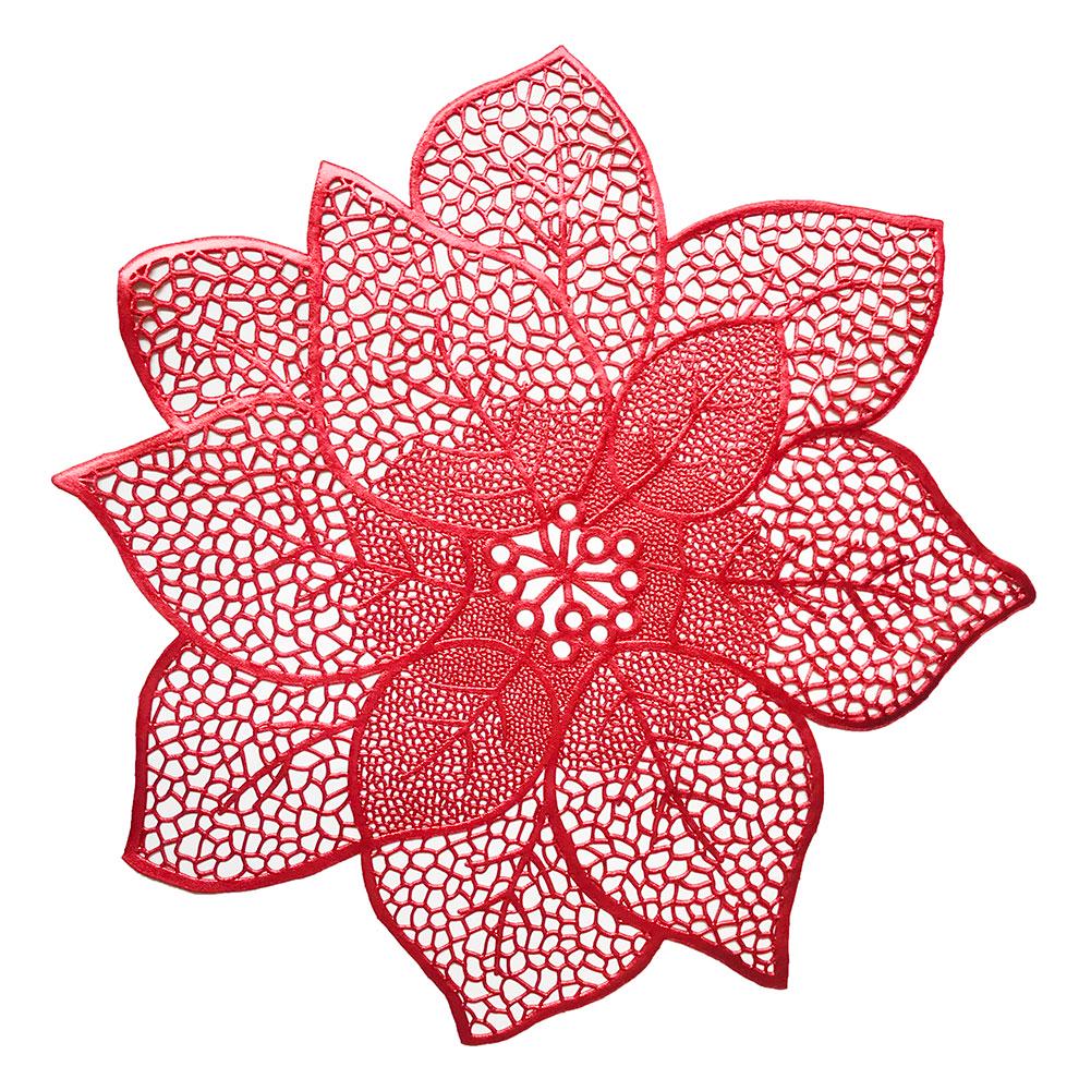 Hollow Flower Placemat Table Mat Cup Plate Pad Coaster Anti-skid Holiday Decor CDN