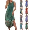 Women's Summer Casual U Neck Printed Sleeveless Dresses