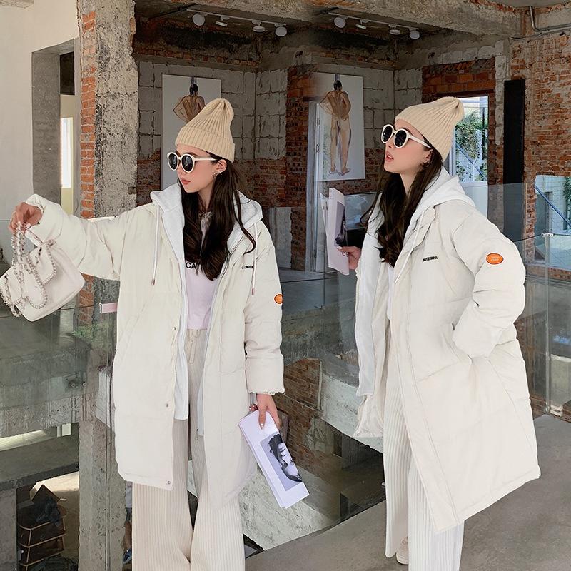 Fake Two Pieces Women Long Winter Short Hooded Big Pocket Coat Puffer Jacket Cotton Padded Parkas Warm Outwear Overcoat 7 Colour