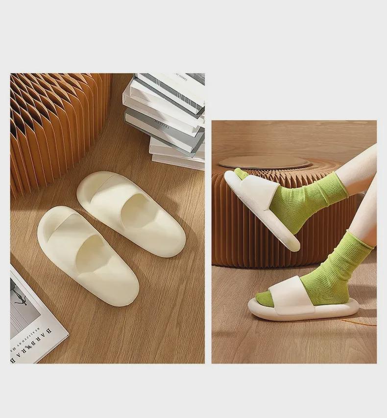 Summer Indoor Slippers for Women with Soft Sole & Outdoor Slippers for Men with Thick Sole
