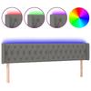 VidaXL LED Headboard Bedroom Furniture Double Bed Accessory Head of Bed Frame Interior Dark Grey 3123595