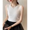 Camisole Women's Summer Bottoming White Short Knitted Sleeveless Top