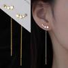 Trend Long Wire Tassel Thread Chain Climb Star Heart Pendants Dangle Drop Earrings Straight Hanging Earrings