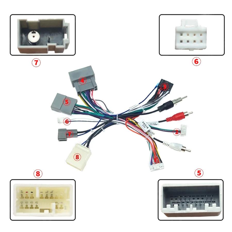 16 PIN Android Radio Power Cable Adapter For Honda Civic CRV 12-15 W/ Canbus Box