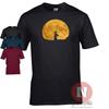 Samurai Warrior T-shirt Japanese Anime Moon Silhouette Tee Tshirt