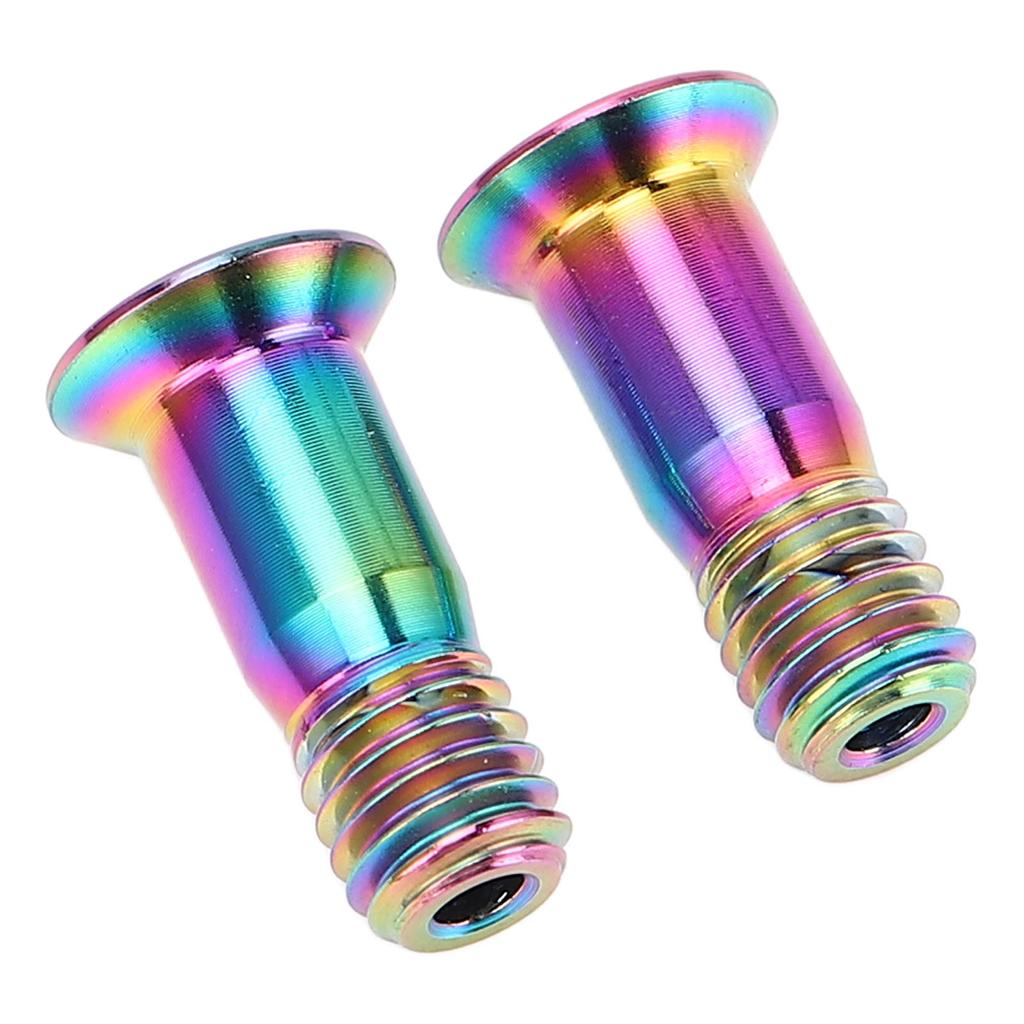 2pcs Bike Rear Derailleur Pulley Screw Colorful Hollow Ti Alloy Lightweight Flat Head Rear Dial Guid