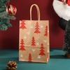 5pcs Kraft Paper Gift Bags Merry Christmas Candy Cookie Packaging Bag Boxes Natal Kids Favors 2026 New Year Party Decoration