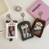 Soft Plush Photocard Holder Id Credit Case With Keychain Pendant Photo Card Holder 3 Inch Idol Photo Card Protector