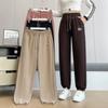 New Women's Casual Pants with Loose Thick Velvet for Warmth Comfort In Autumn and Winter Women's Corduroy Pants