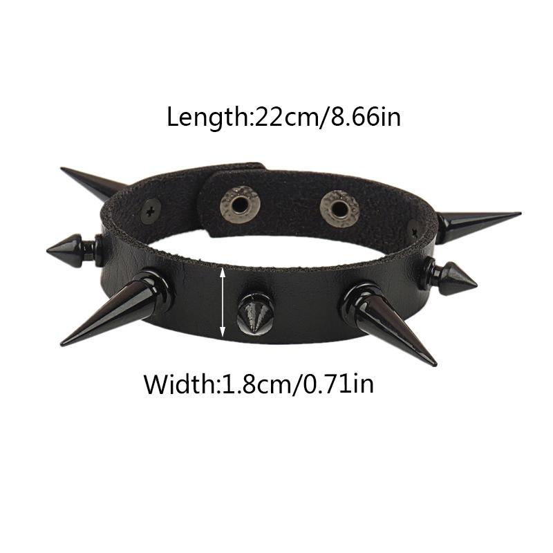 Women/Men Men Women Leather Wristband Men Women Gift Punk Style Leather Bracelet Cosplay Jewelry
