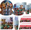 Hot Roblox Birthday Party Decor Game Balloons Disposable Tableware Backdrop For Kids Boy Party Supplies Baby Shower Toy Gifts