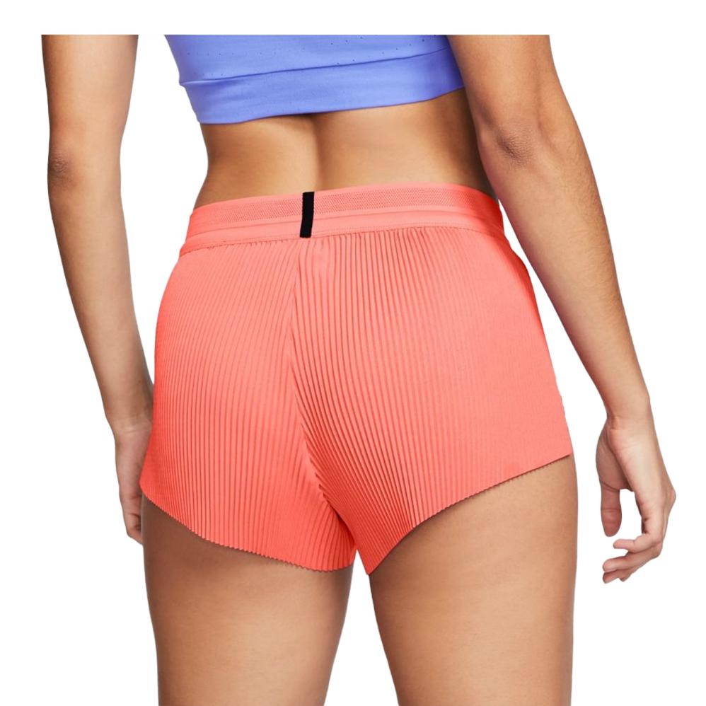 Nike Solid Color Logo Print Elastic Waist Shorts Women Shorts Bright-Orange CJ2366-854