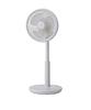 BRUNO Electric Fan Living Room DC Motor Quiet Stylish Oscillating Head with Remote Control DC Compact Floor Fan Ivory 7760753