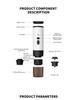 Portable Electric Espresso & Americano Coffee Maker with Heating Pump
