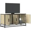 VidaXL TV Cabinet Sonoma Oak 100x35x50 Cm Engineered Wood and Metal, TV Stand, Hi-fi Cabinet, Entertainment Center, 848830