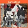 Blocked Color Fashionable Letter Printed Large Capacity Backpack Student