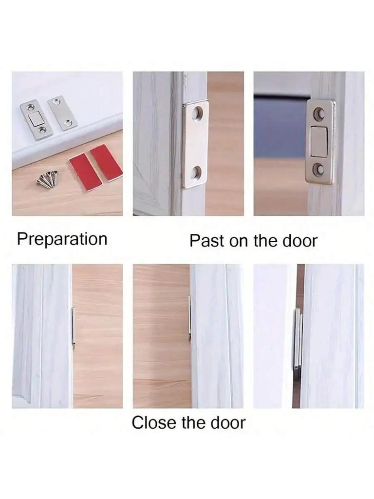 Magnetic Cabinet Catches Ultra Thin Door Strong Magnets Stopper Invisible Adhesive Drawer Magnet Lock for Kitchen Closet Closer