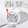 Alarm Clock Modern Wall Clock with Alarm Time Temperature And Humidity Display for Home Office Decor