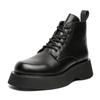 Men's Fashion Party Nightclub Platform Boots Black Stylish Autumn Winter Shoes Cowboy Natural Leather Boot Handsome Ankle Botas