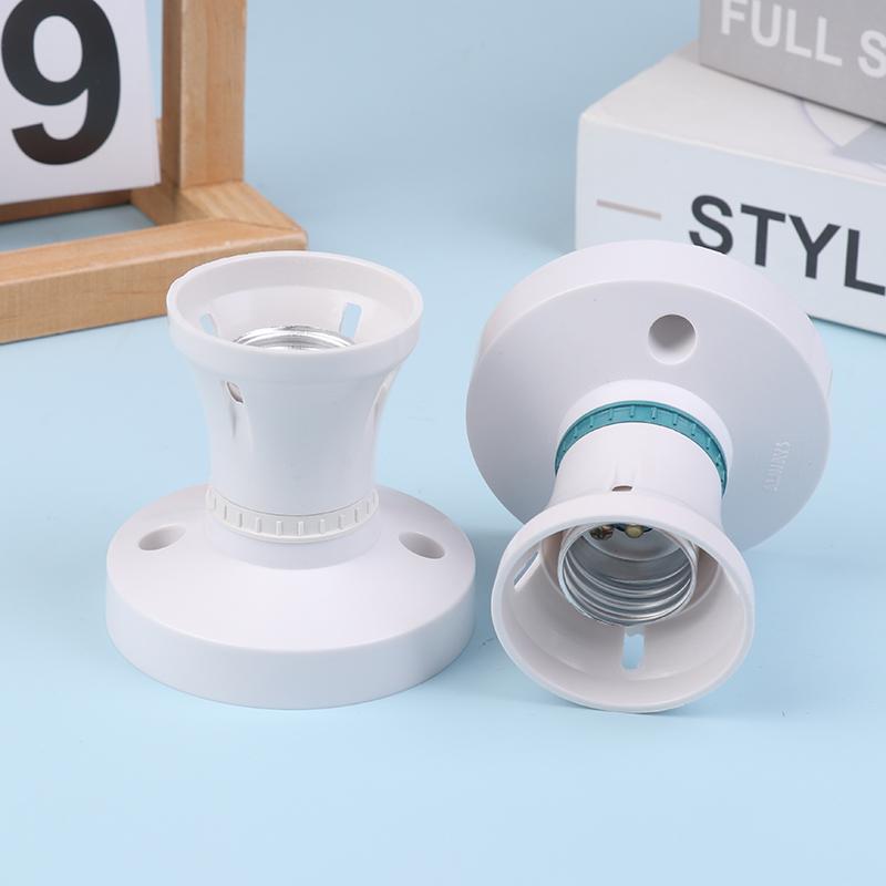 High-power E27 Screw Ceiling Lamp Head LED Lamp Holder Desktop Led Lighting Base Socket Home Heat Resistant Round Lamp Holder