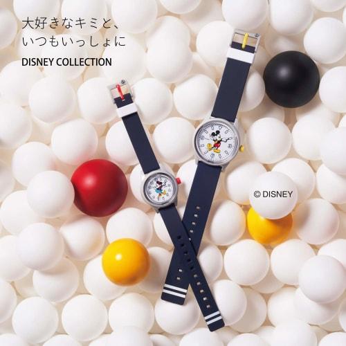 Citizen Q&Q Smile Solar Watch, Link Coordinate, Disney Collection, Size L, 10 ATM Water Resistant, Urethane Strap, Mickey Mouse, RP20-809, Blue