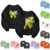 Children's Fashionable Lightweight Long-sleeved Round Neck Pullover With Pockets Printed Pullover