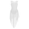 Kids Ballet Tutu Dance Leotard Dress Sleeveless High-low Hem Girls Gymnastics Leotard Stage Costumes
