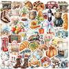 50Pcs Cartoon Long Holiday Life Graffiti Stickers Guitar Notebook Luggage DIY Waterproof Stickers