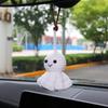 Car Interior Cute Sunny Doll Pendant - Plush Rearview Mirror Decoration