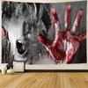 Creepy Halloween Tapestry Horror Ghost Pumpkin Bat Night Horror Ghost Tapestry Home Living Room Room Decoration